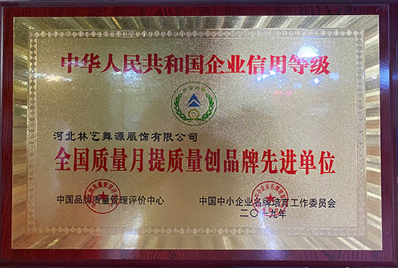 全国质量月提质量创品牌先进单位